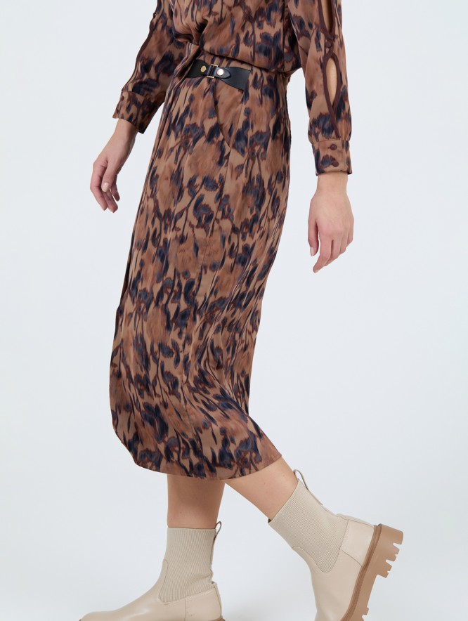 Falda cruzada estampada