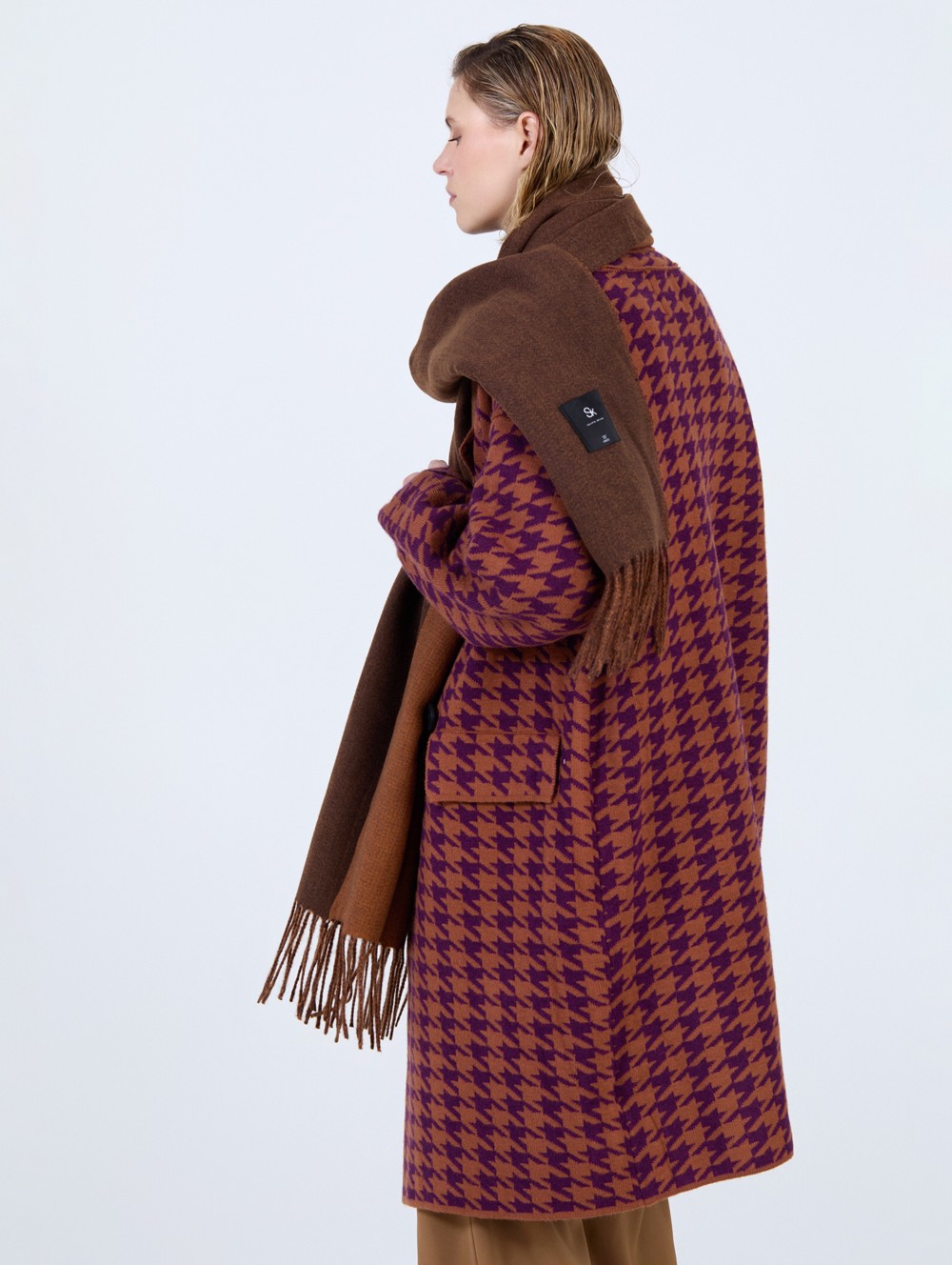 Manteau jacquard pied-de-poule 5