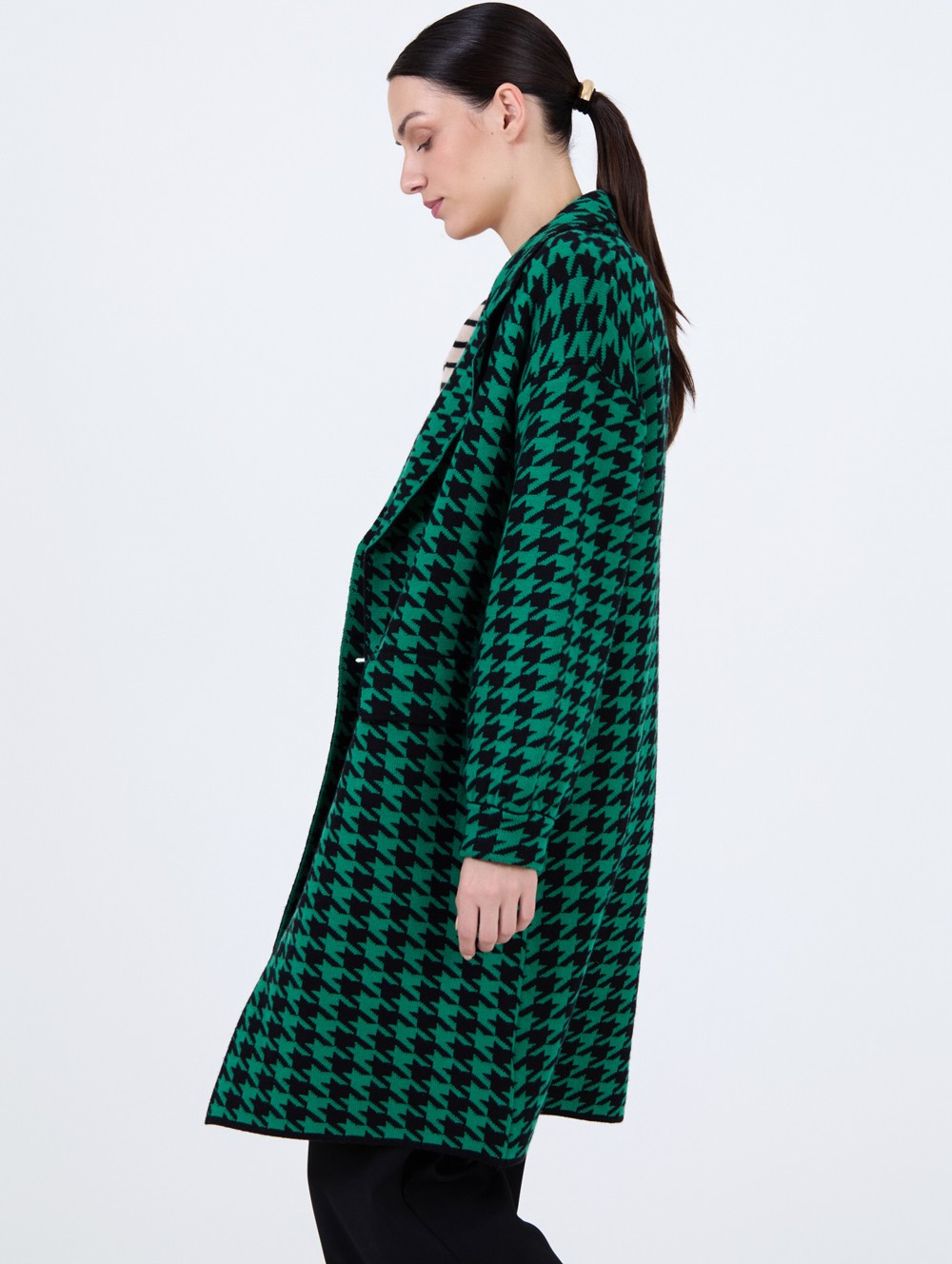 Manteau jacquard pied-de-poule 2