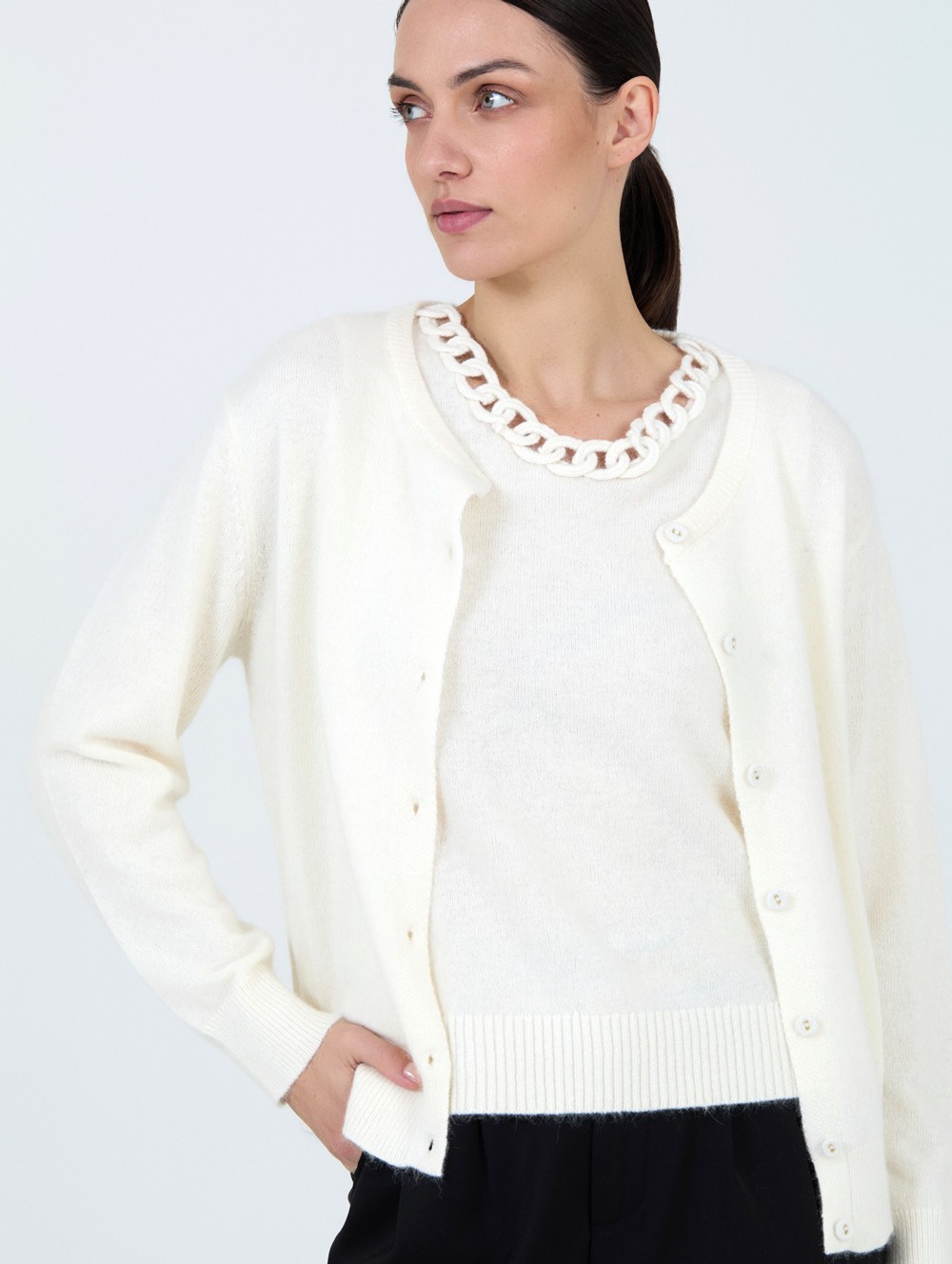 Chaqueta punto angora