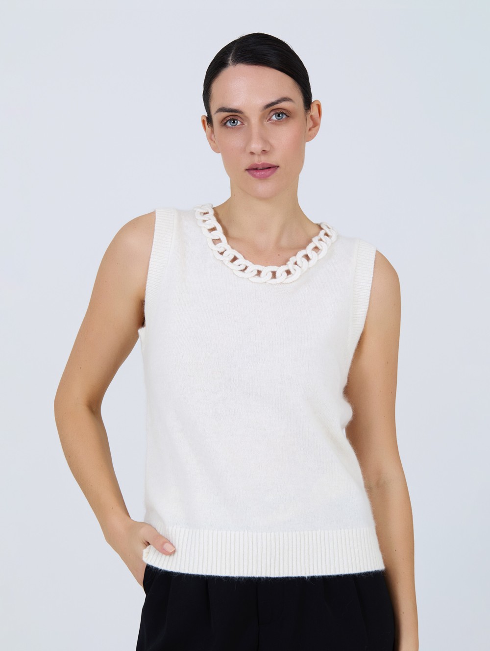 Top à chaînes en angora 1