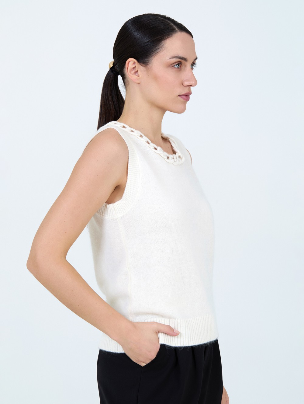 Top à chaînes en angora 5