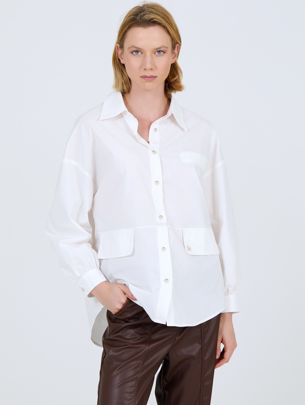 Chemise large en popeline 3