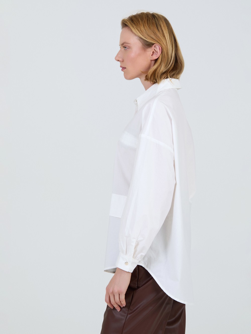 Chemise large en popeline 4