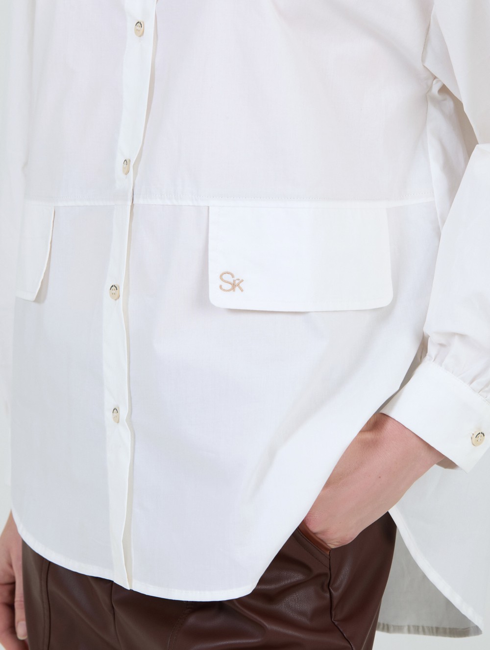 Chemise large en popeline 1