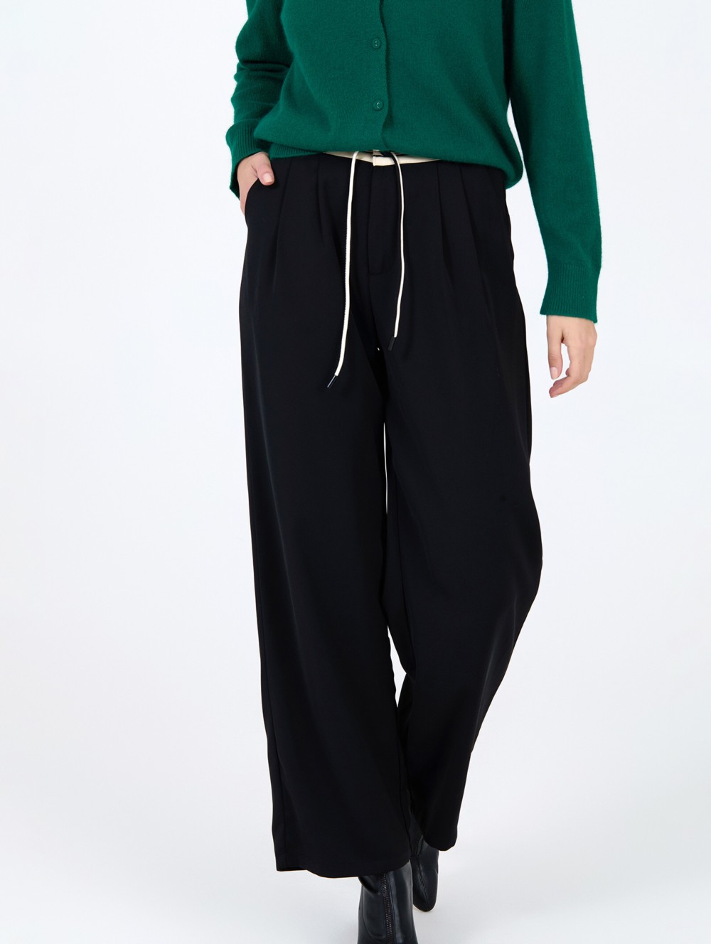 Pantalon à taille contrastée 3
