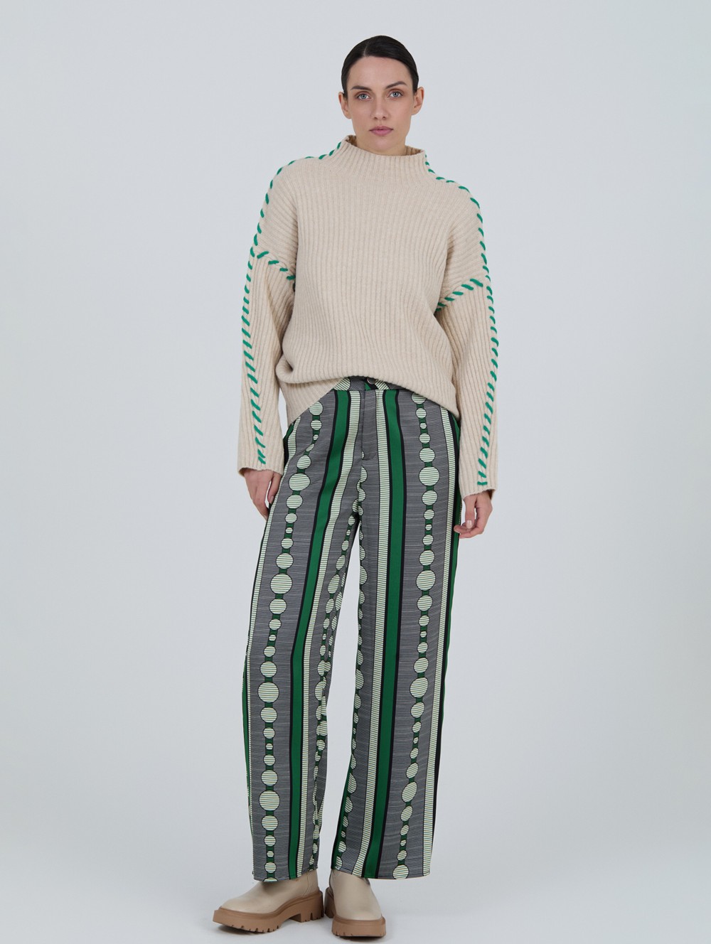 Pantalón estampado círculos 3