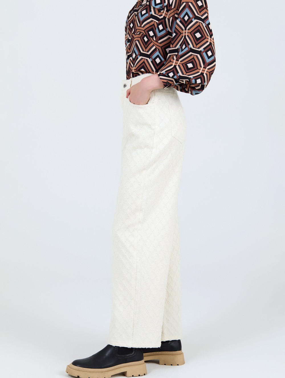 Pantalon en denim fil-coupé 2