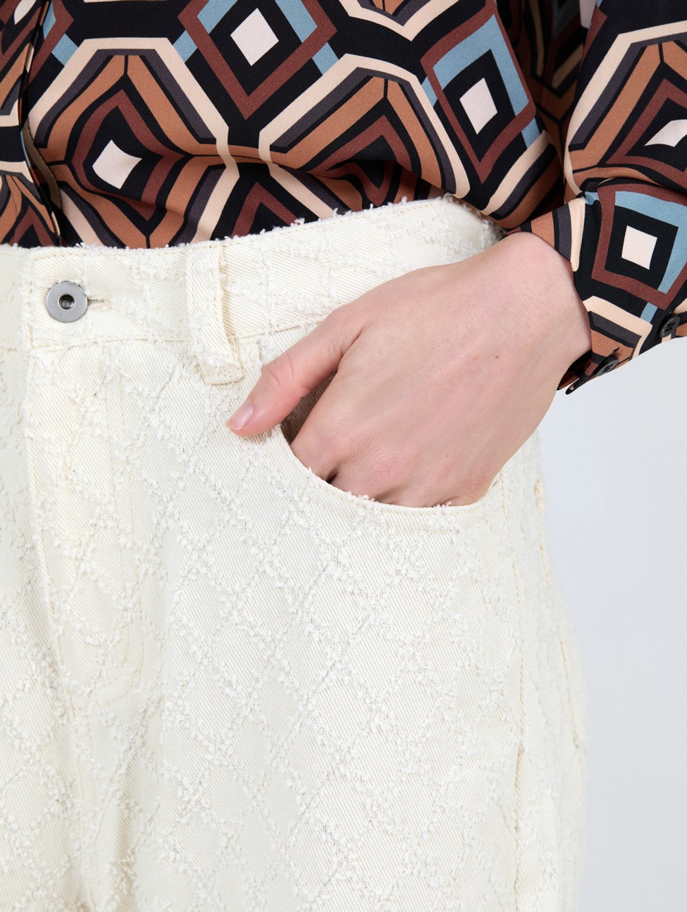 Pantalon en denim fil-coupé 4