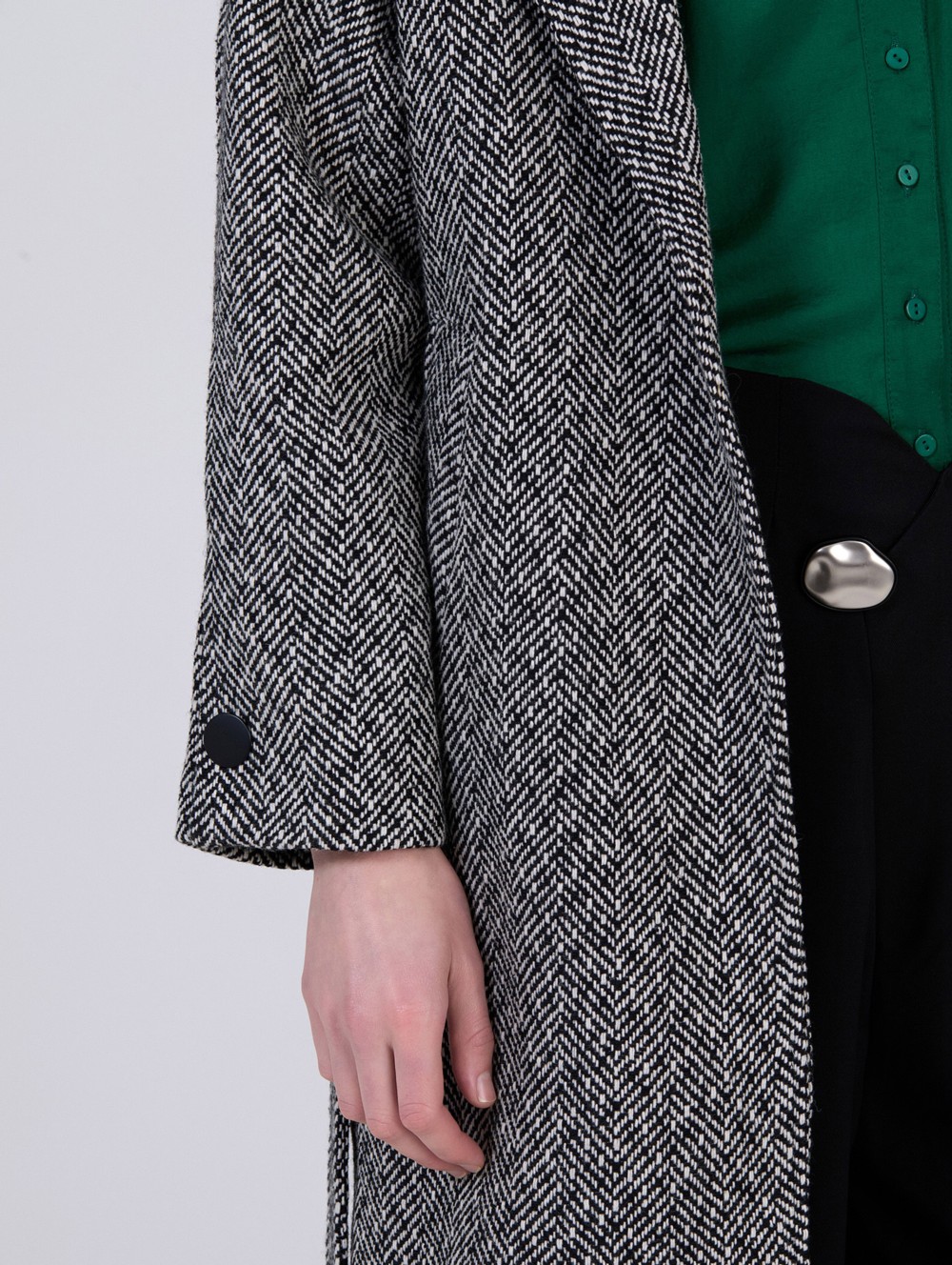 Long herringbone coat 1
