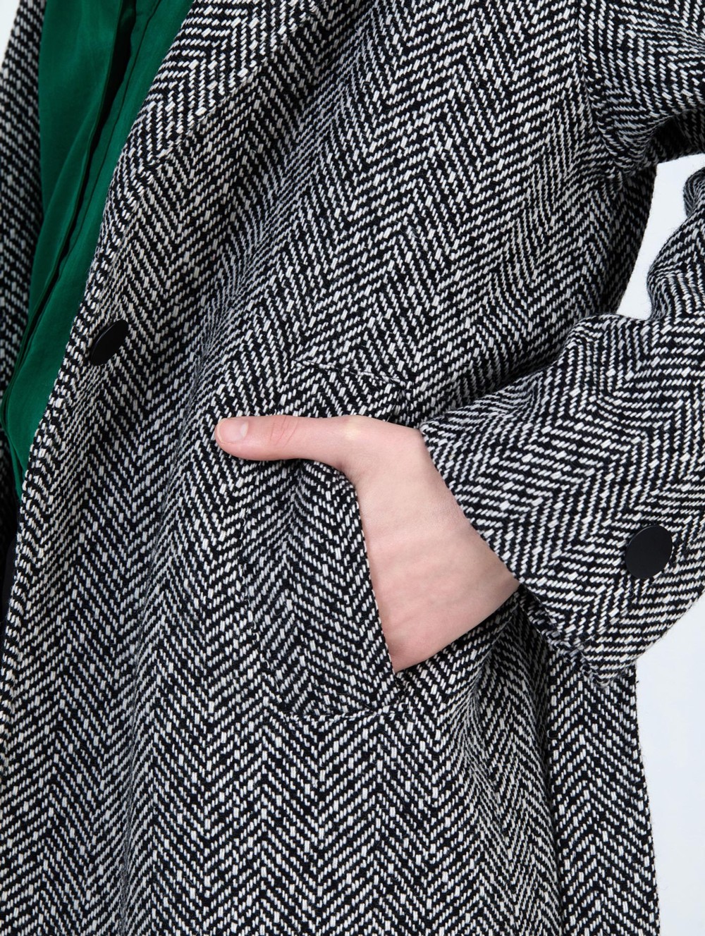 Long herringbone coat 3