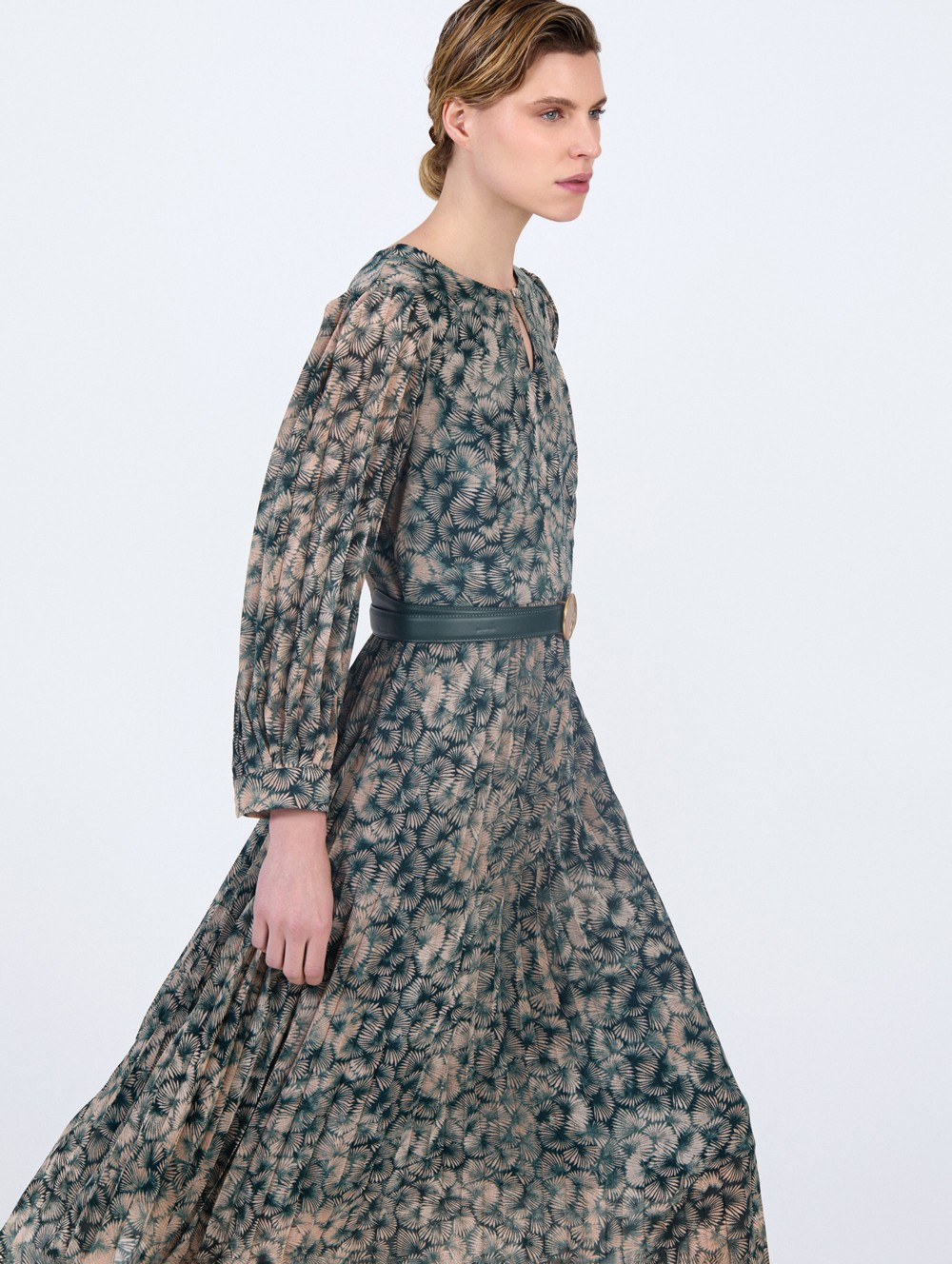 Vestido gasa estampado