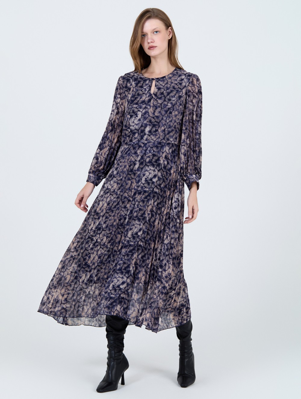 Vestido gasa estampado