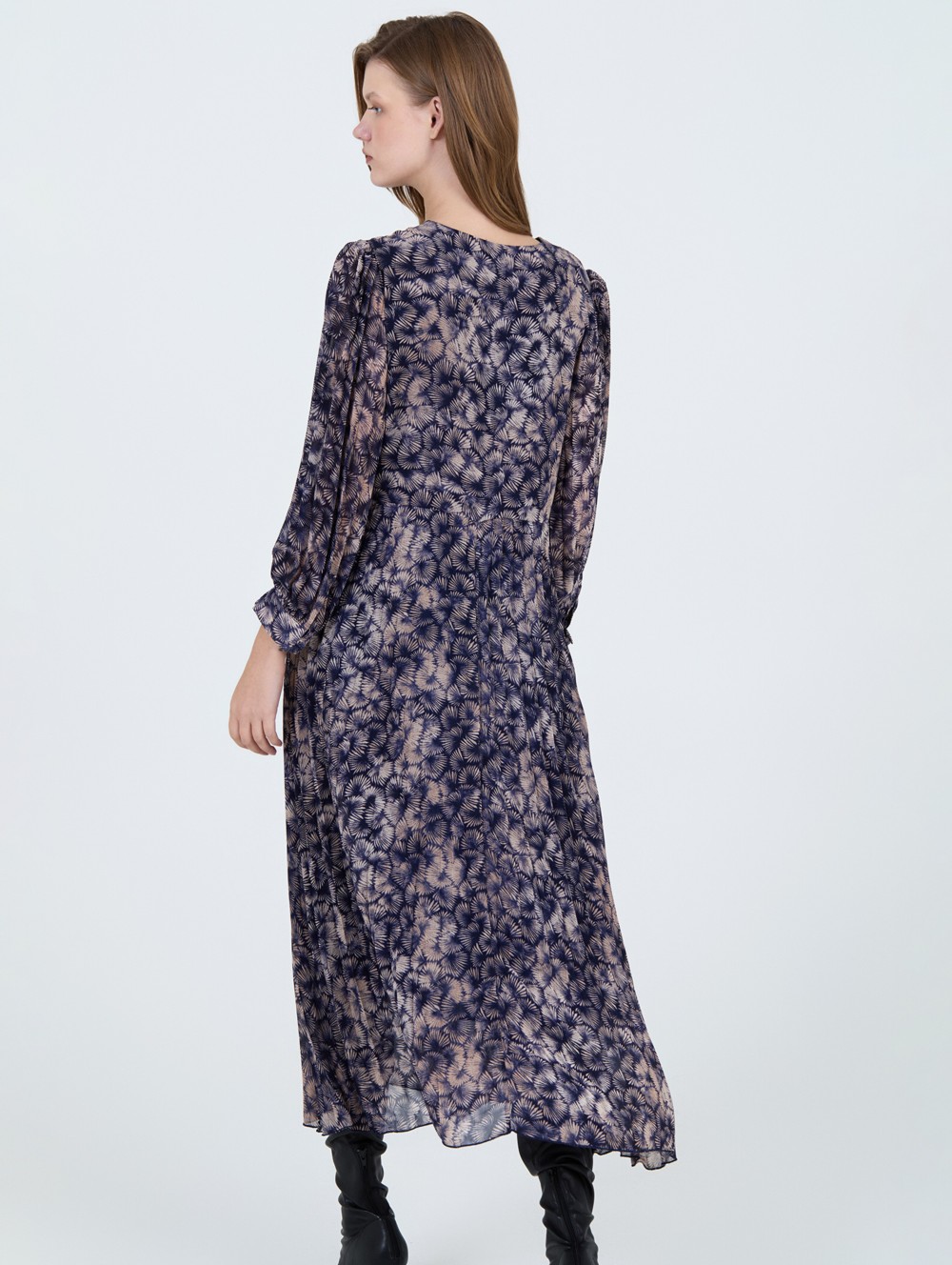 Vestido gasa estampado 5