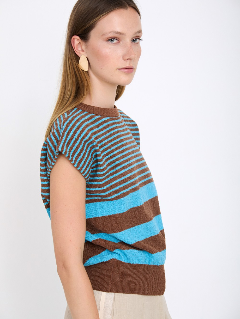 Bouclé Striped Top 3