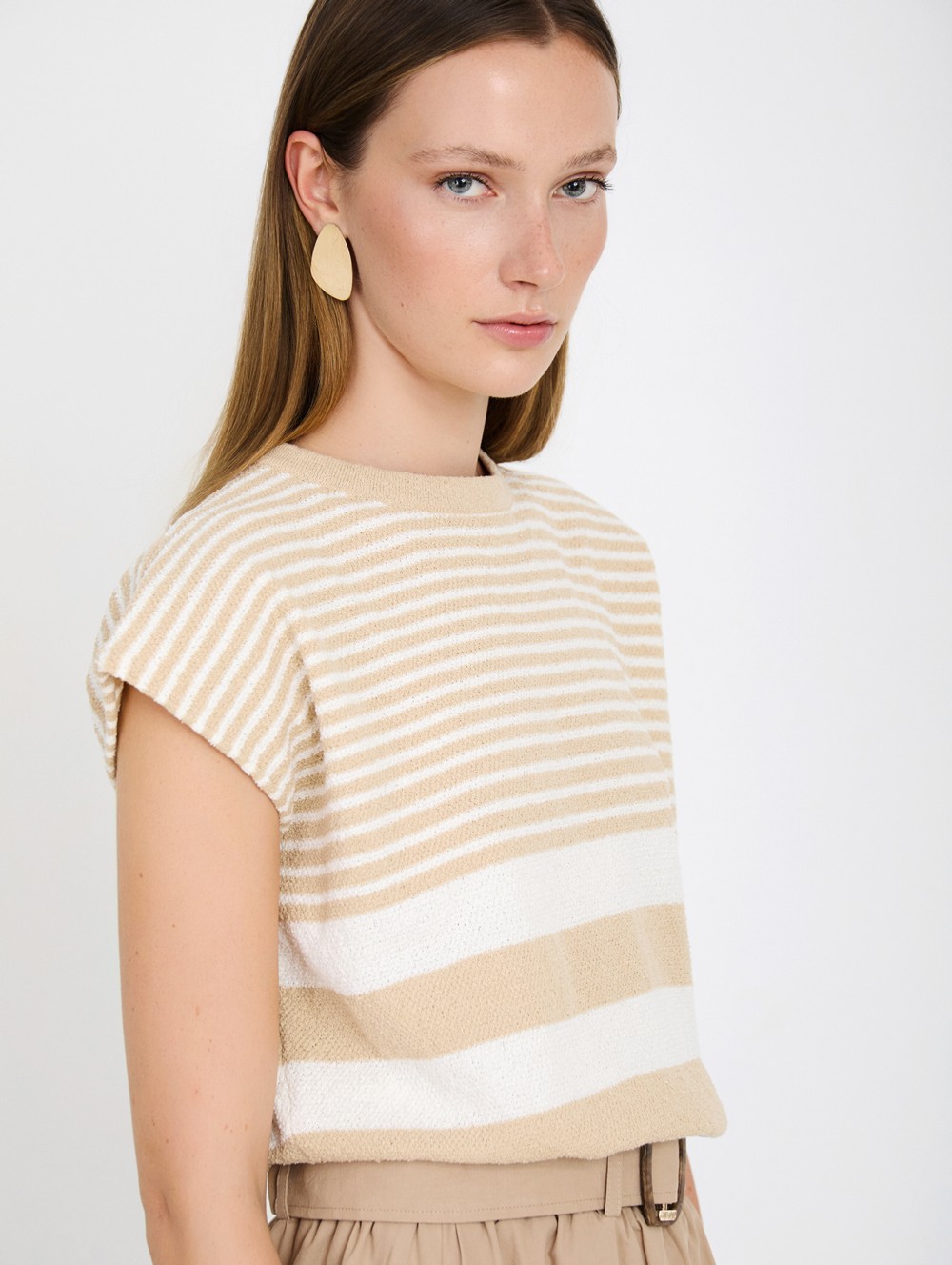 Bouclé Striped Top 3