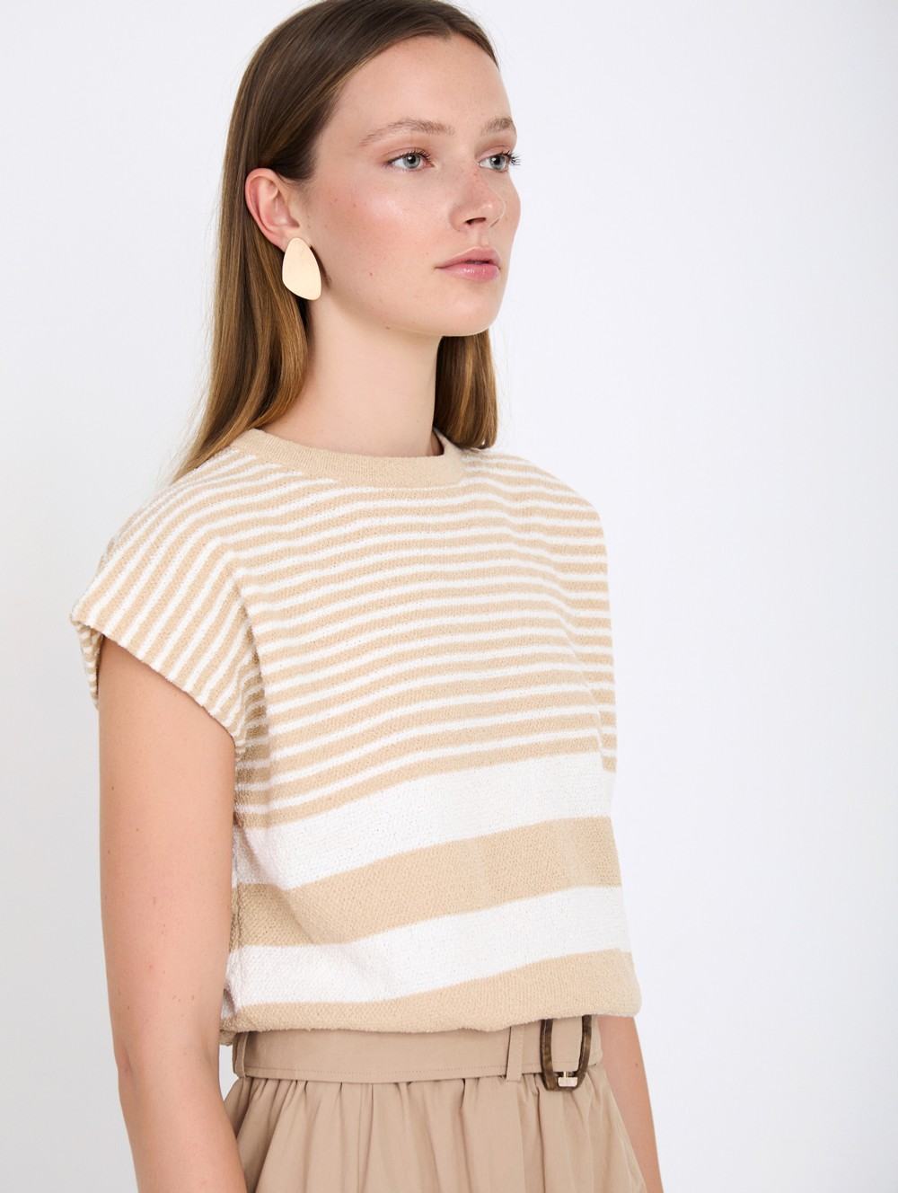 Bouclé Striped Top 2