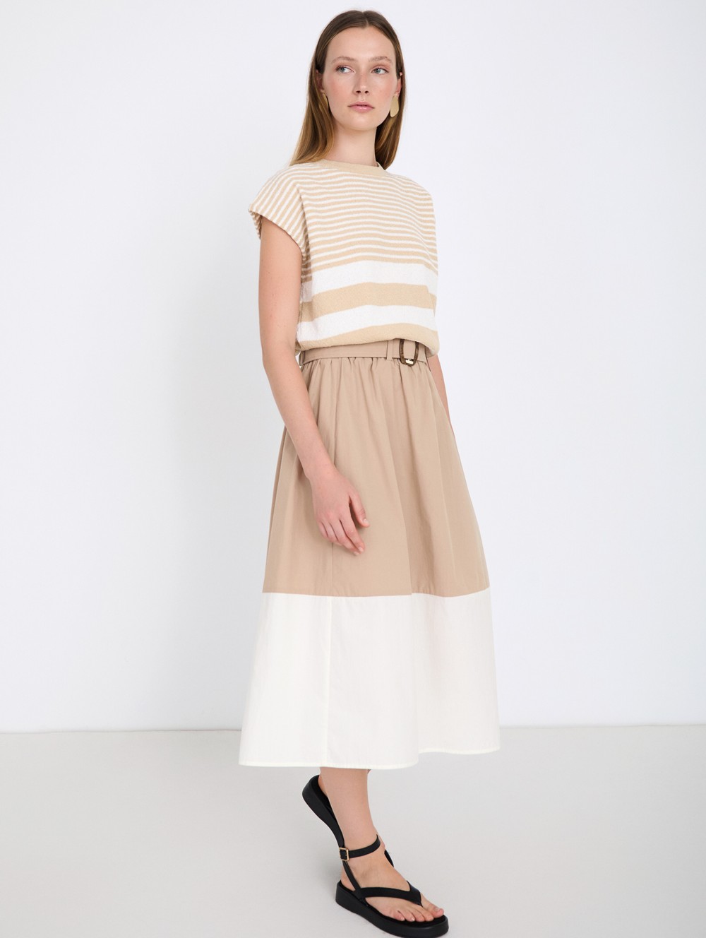 Bouclé Striped Top 1