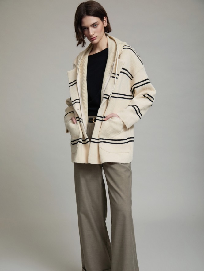 Convertible knit coat