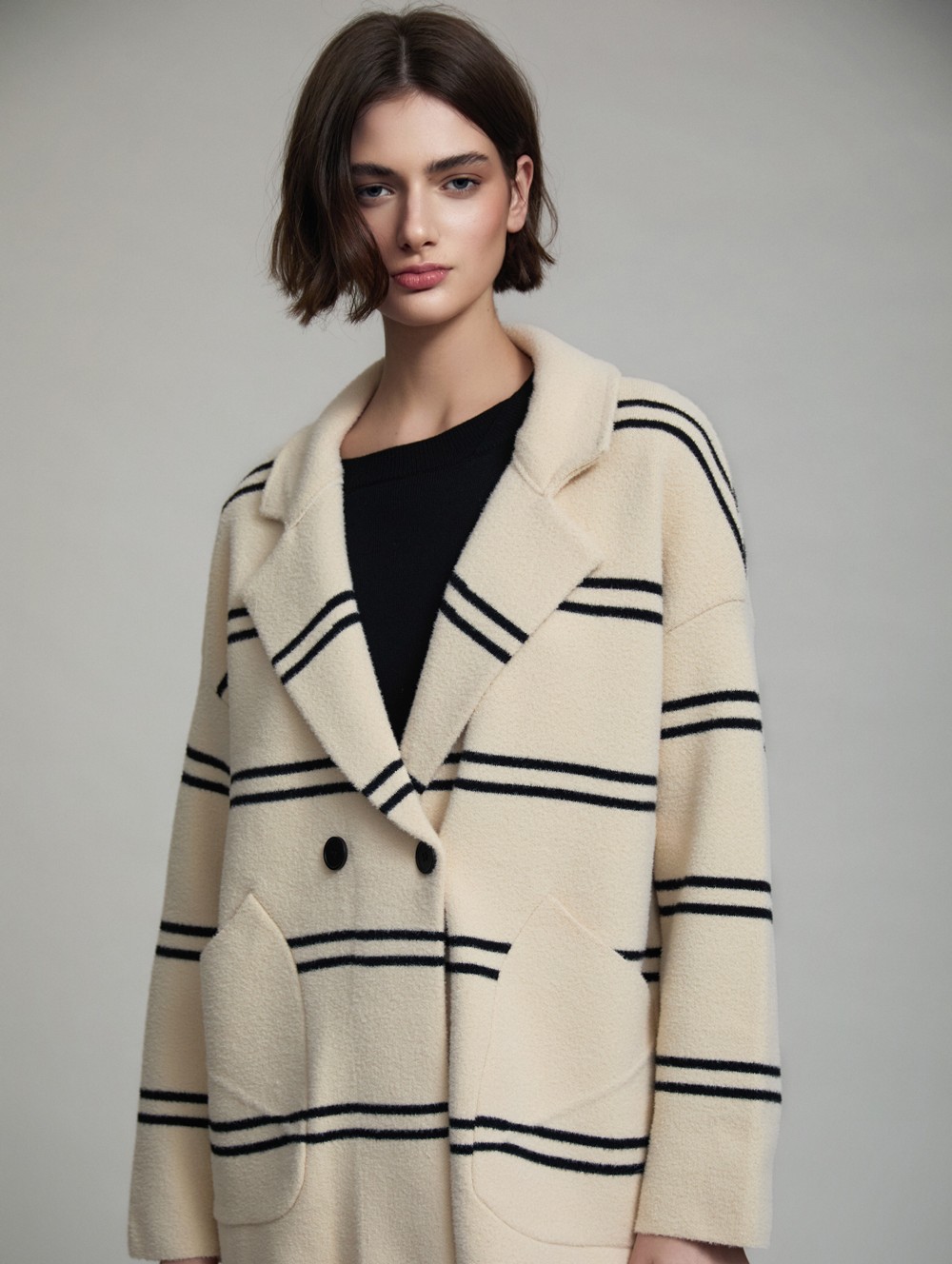 Convertible knit coat