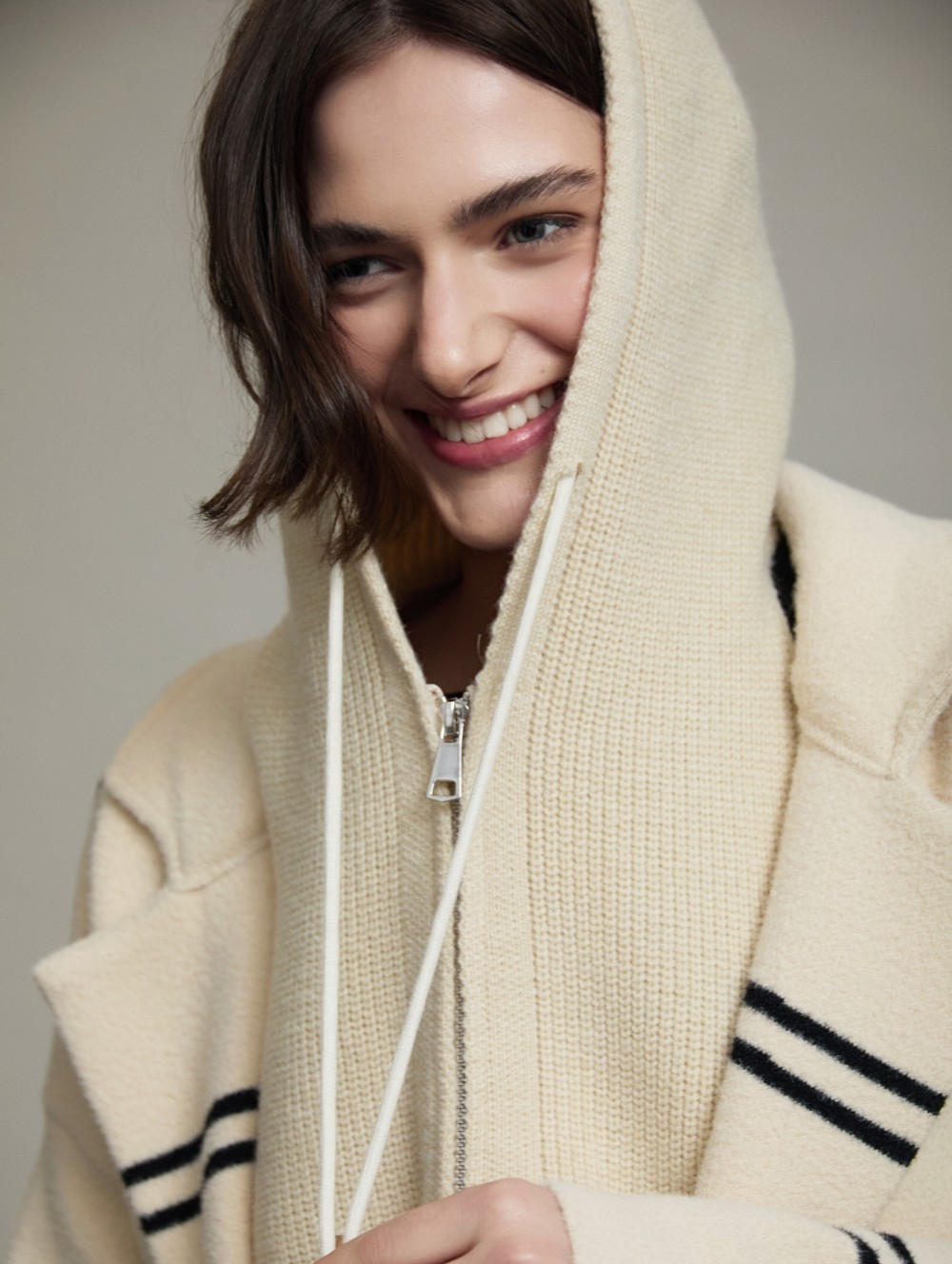 Convertible knit coat