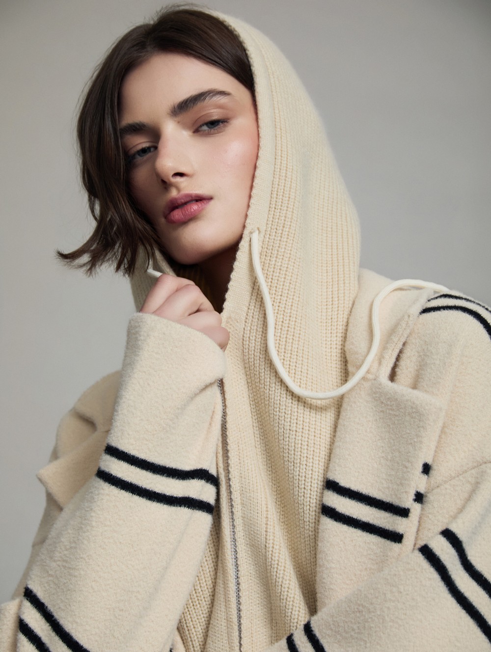 Convertible knit coat