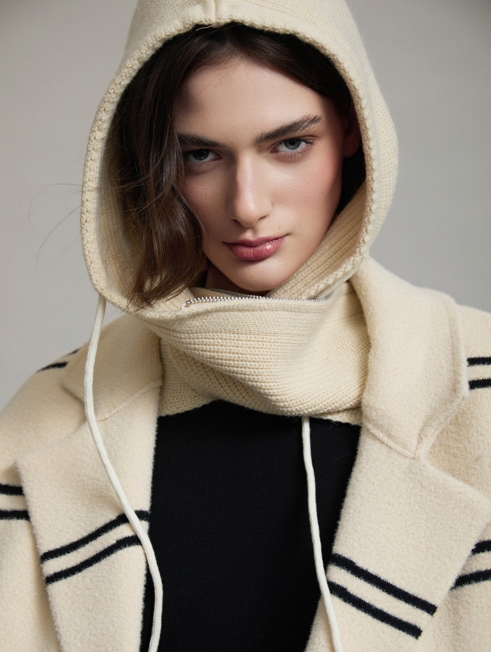 Convertible knit coat