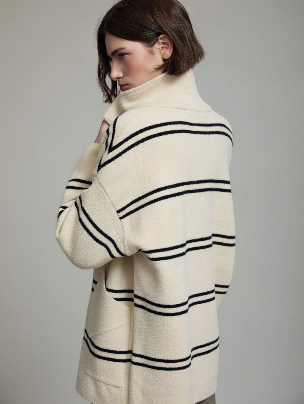 Convertible knit coat