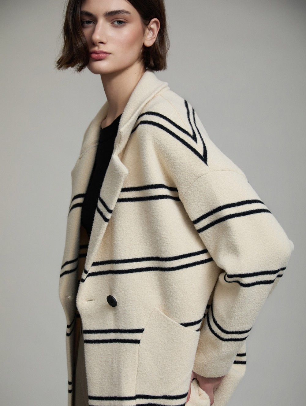 Convertible knit coat