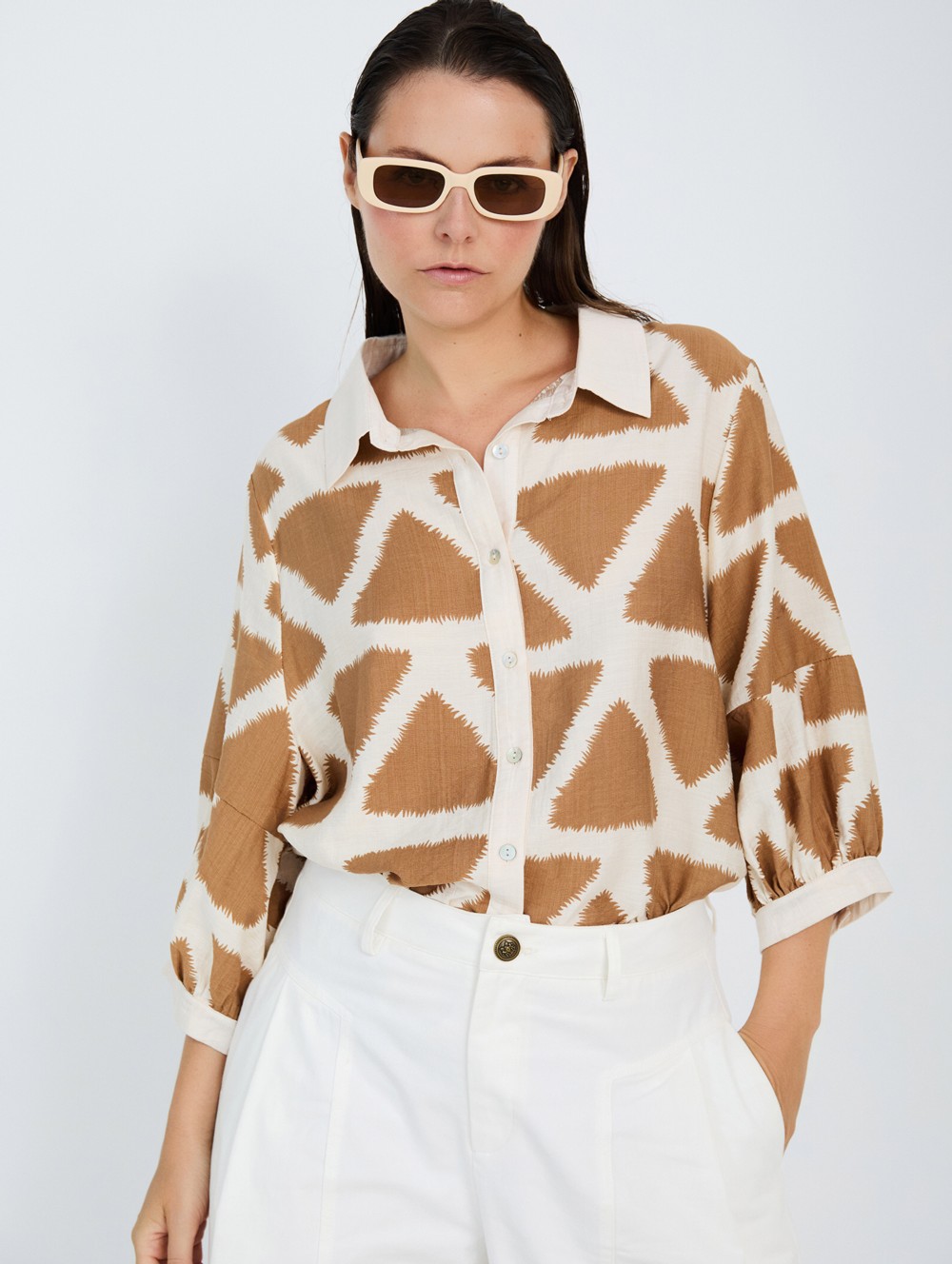 Camisa estampado geométrico