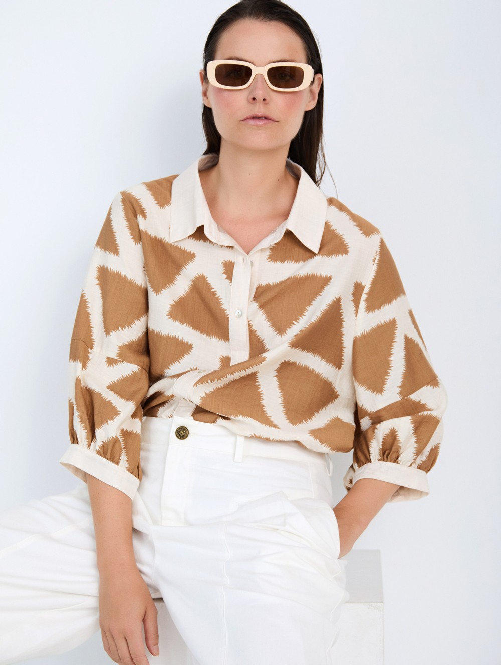 Camisa estampado geométrico