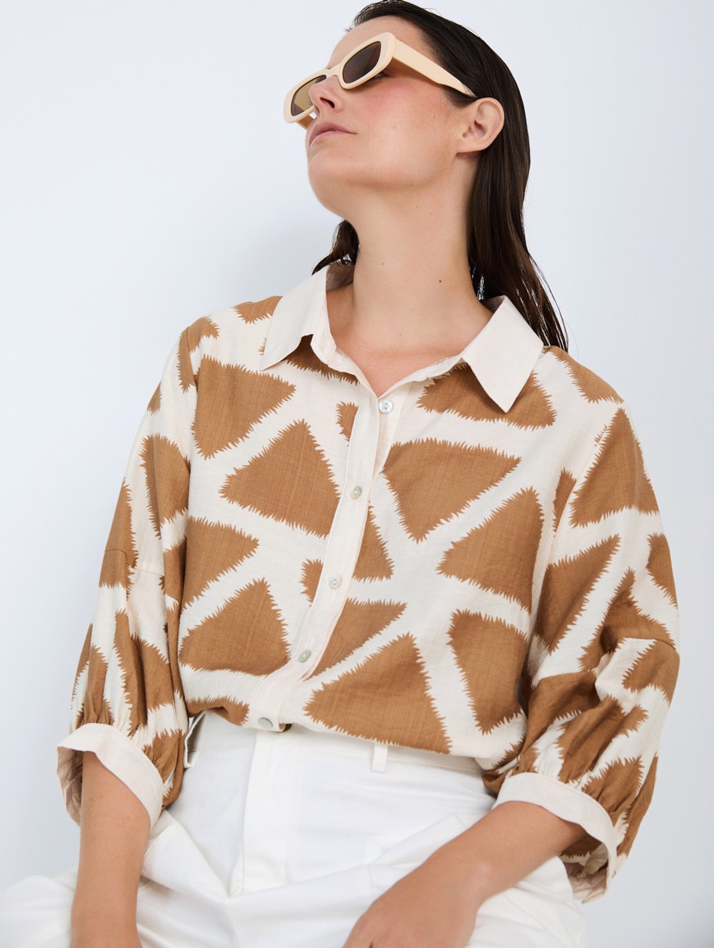 Camisa estampado geométrico