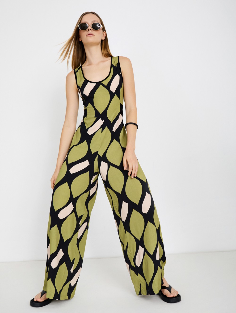 Printed Strappy Jumpsuit