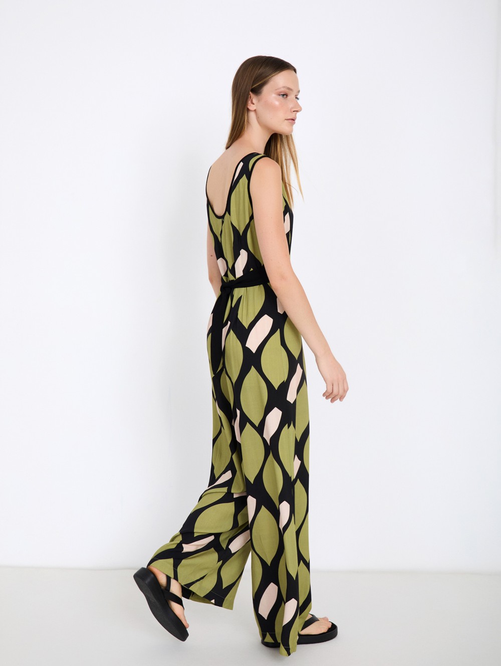 Printed Strappy Jumpsuit