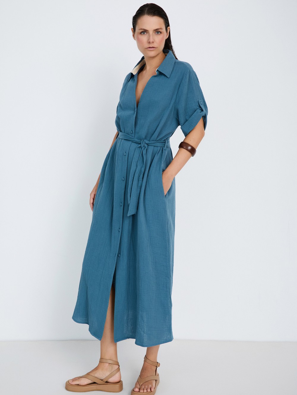 Cotton Crinkled Dress 4