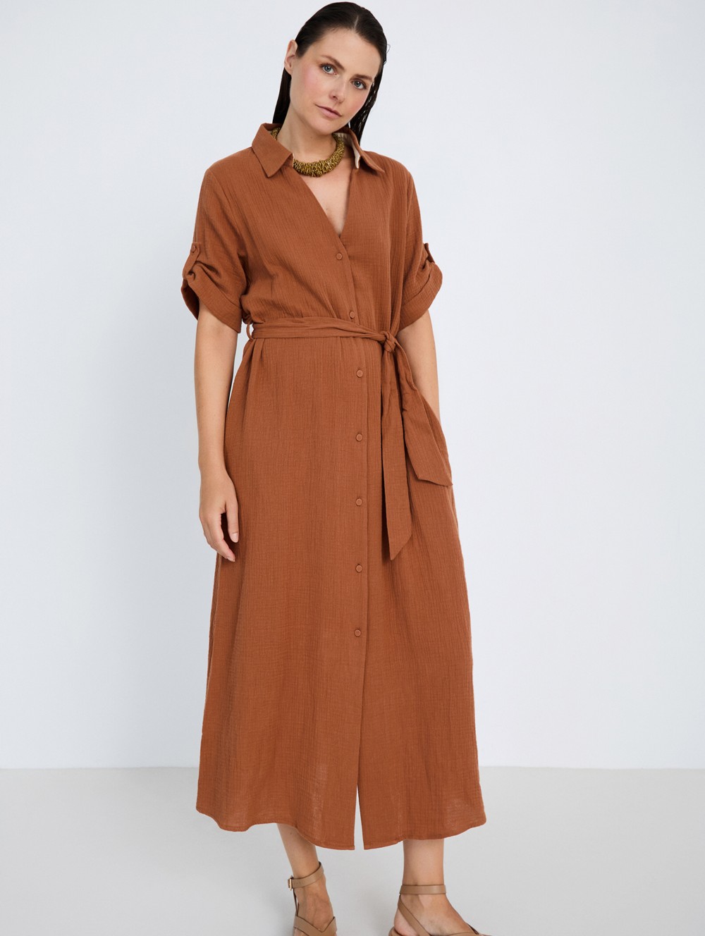 Cotton Crinkled Dress 4