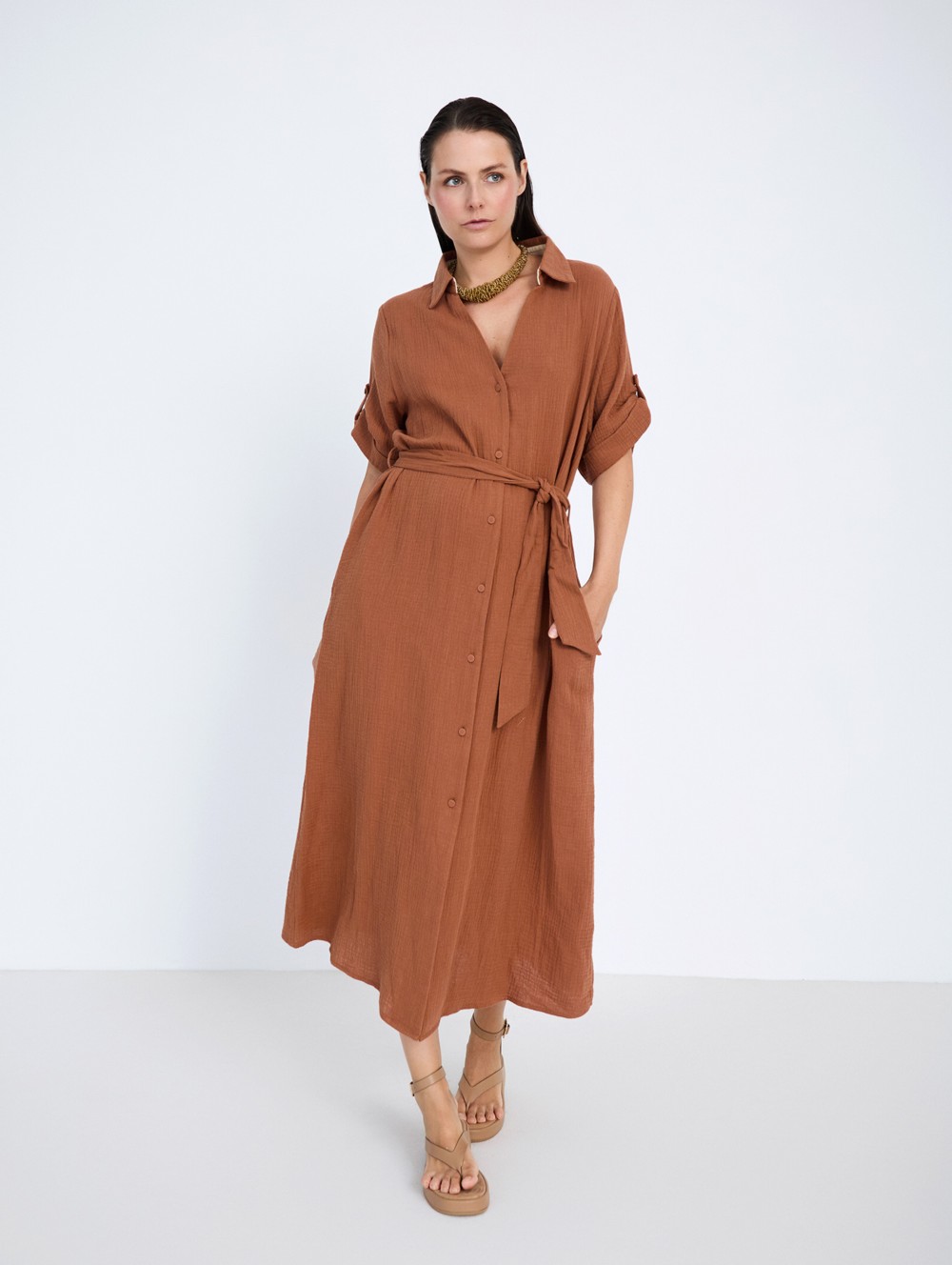 Cotton Crinkled Dress