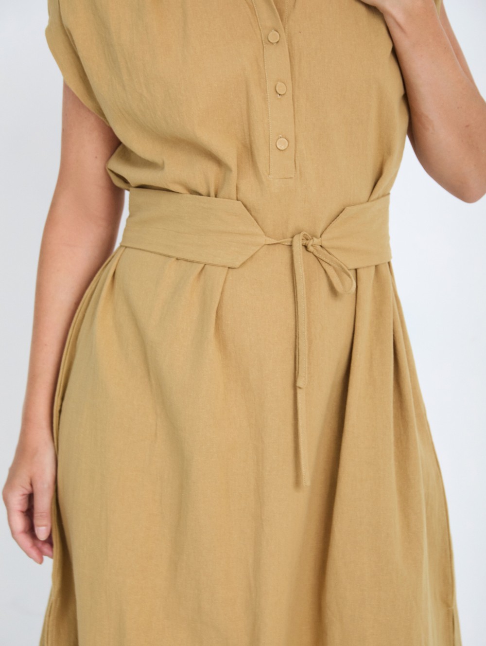 Cotton Shoulder Pad Dress 2