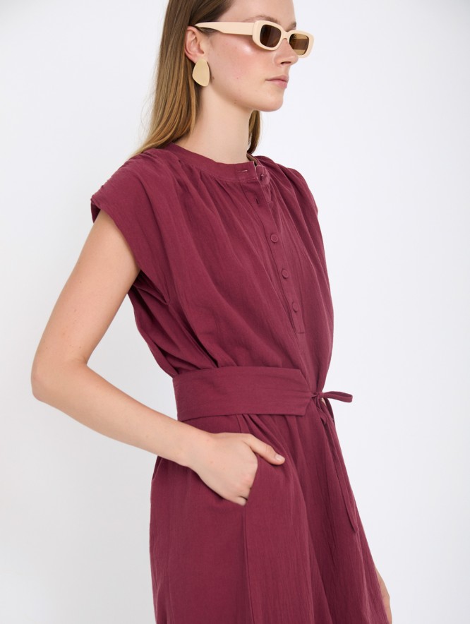 Cotton Shoulder Pad Dress