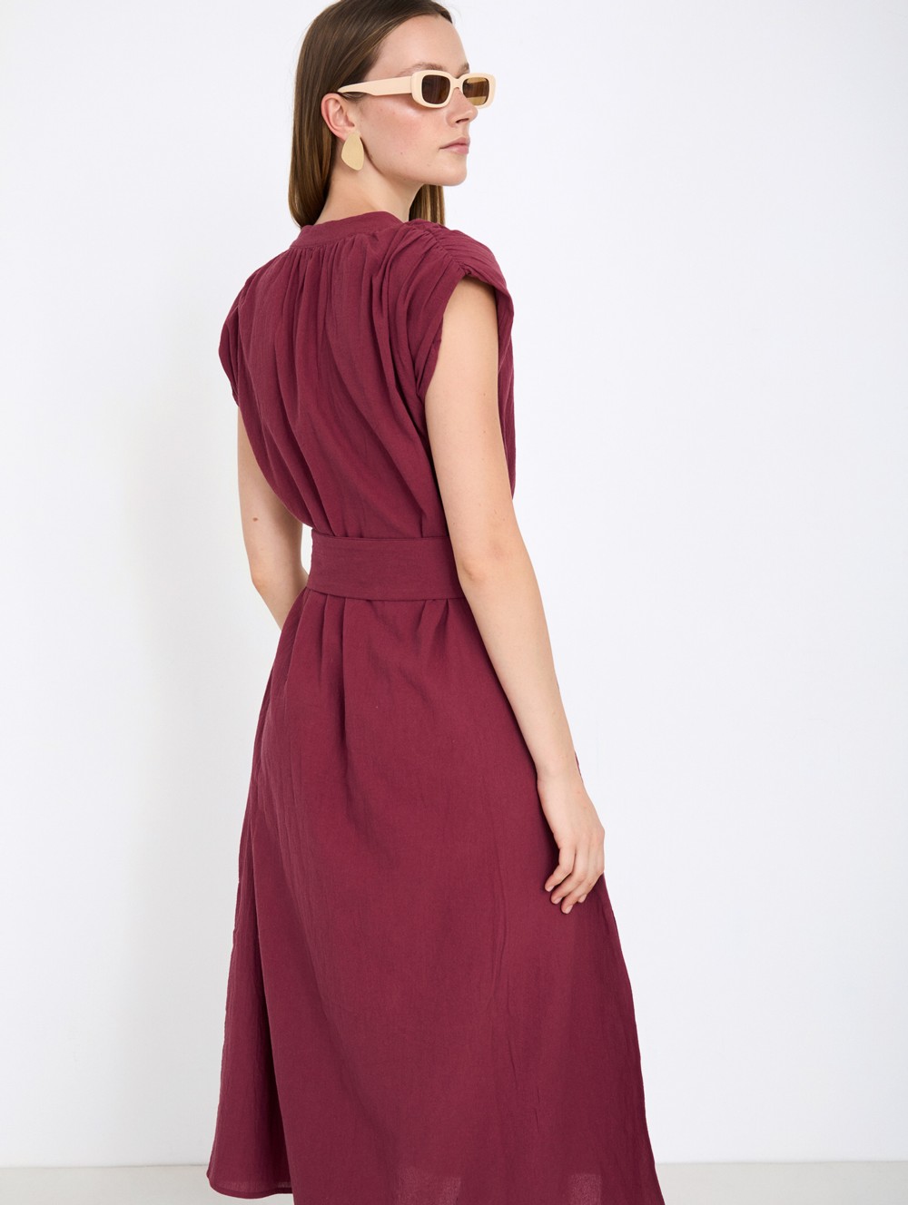 Cotton Shoulder Pad Dress 2