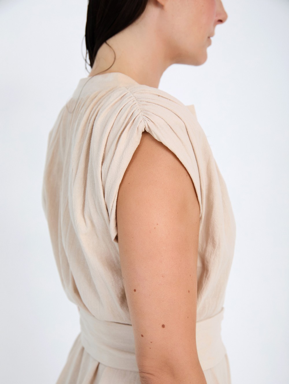 Cotton Shoulder Pad Dress 4