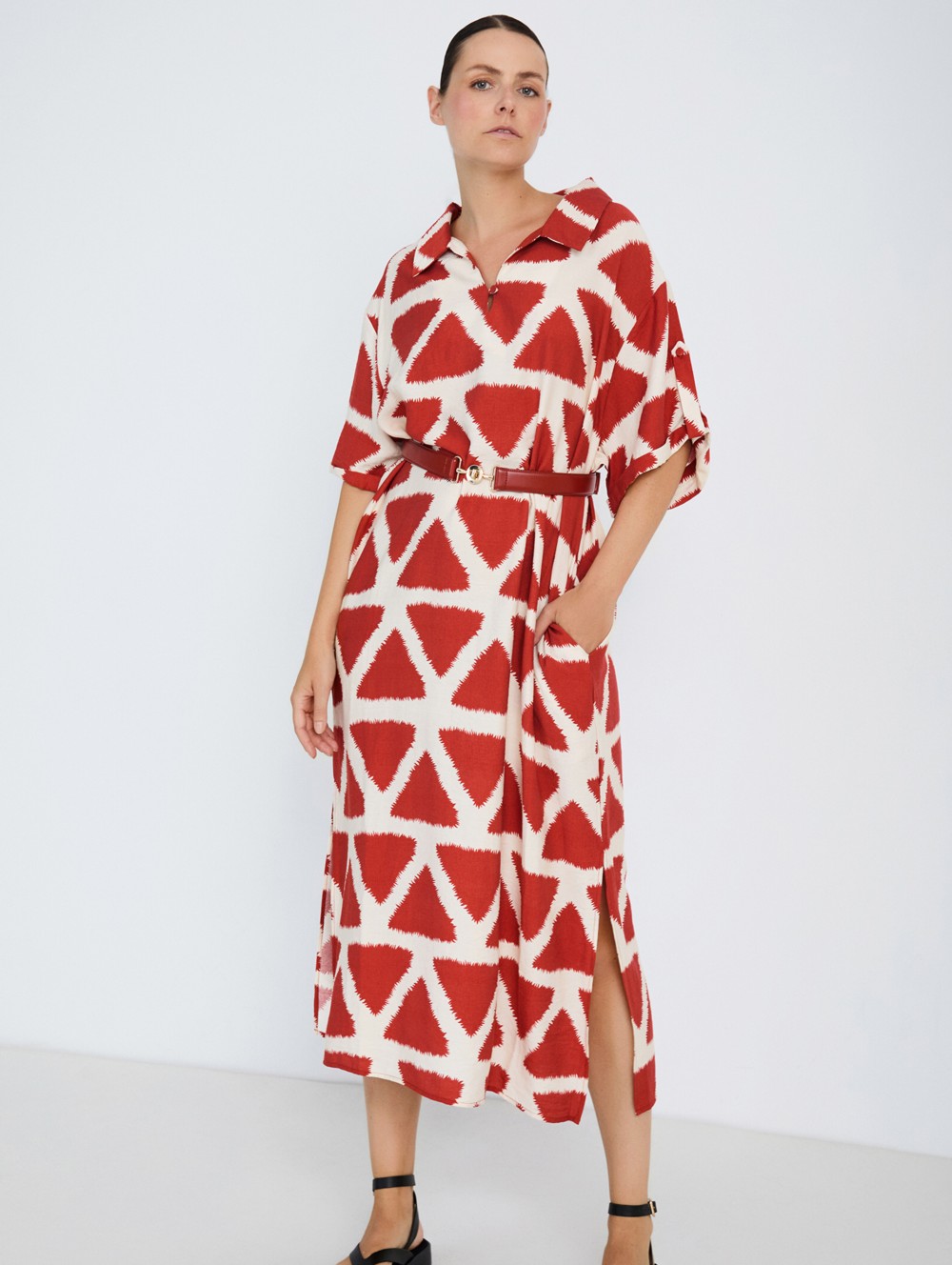 Geometric Print Dress