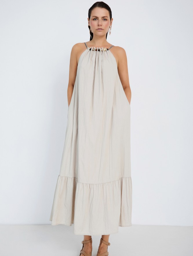 Flowing Dress with Beading