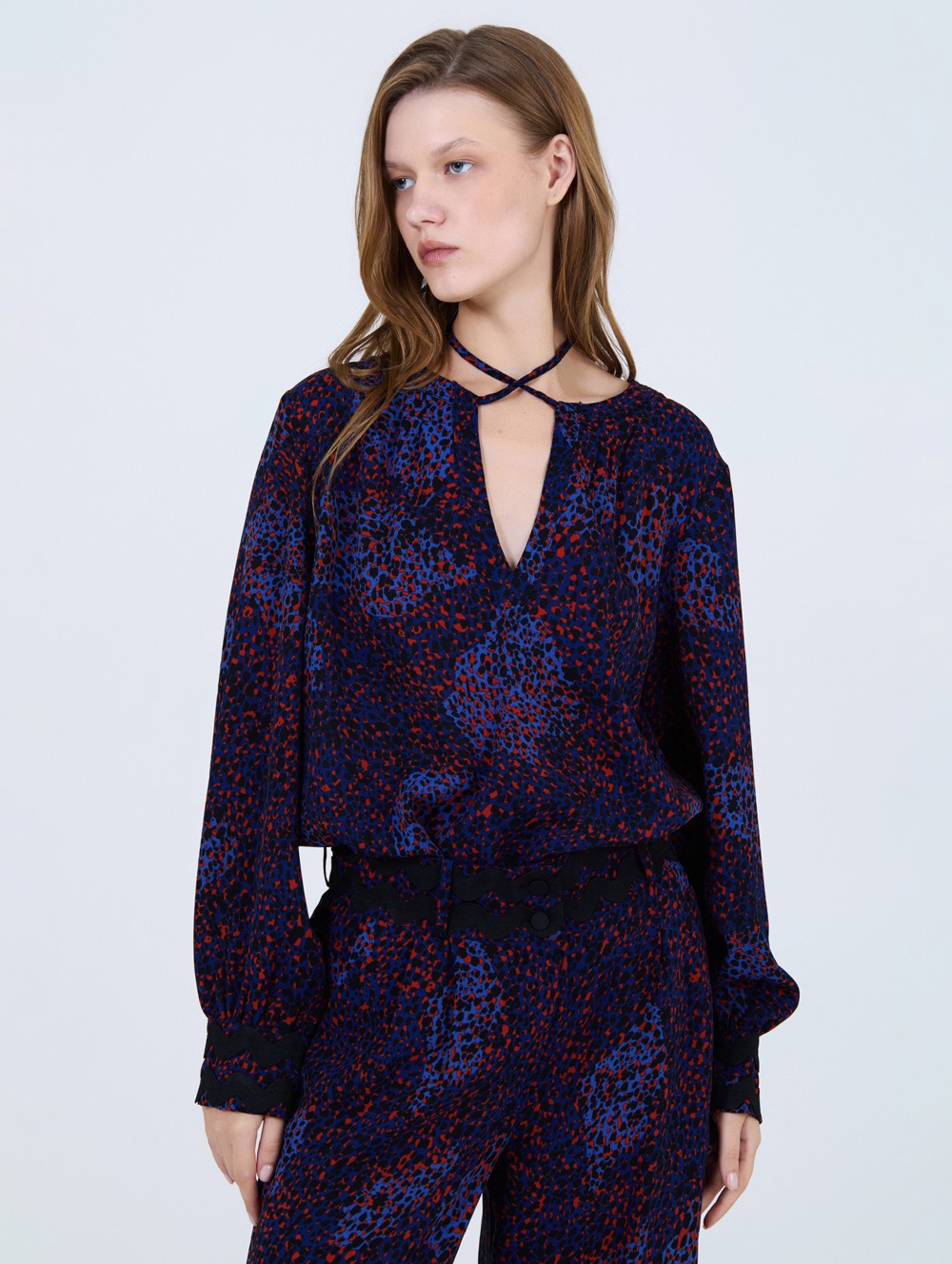 Animal print blouse 1