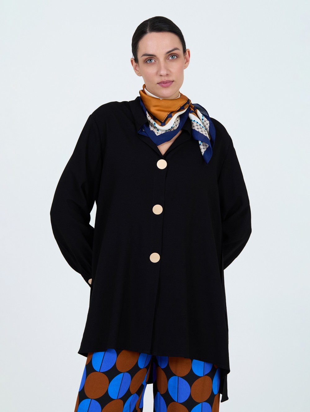 Camisa larga botón 1