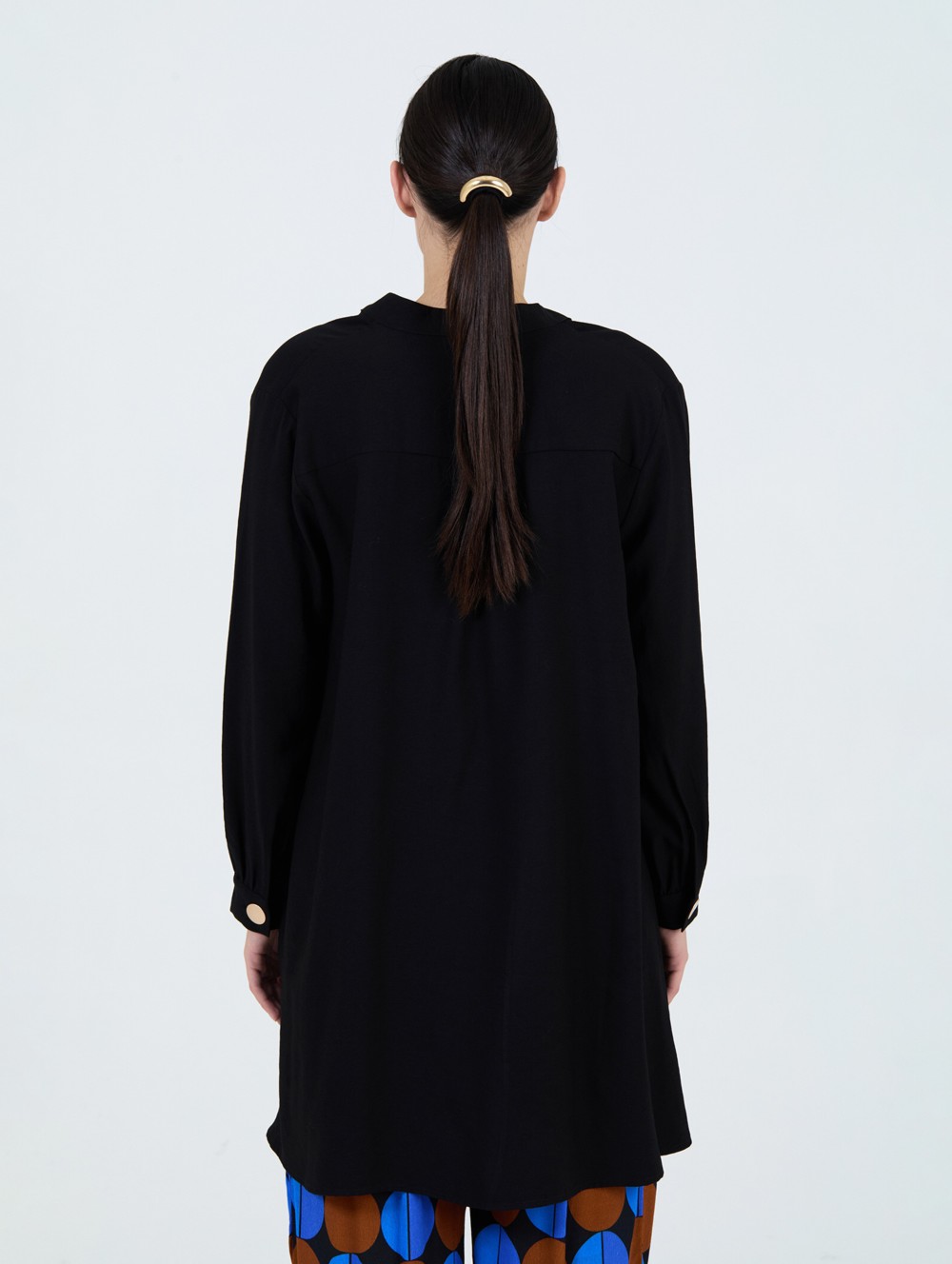 Camisa larga botón 3