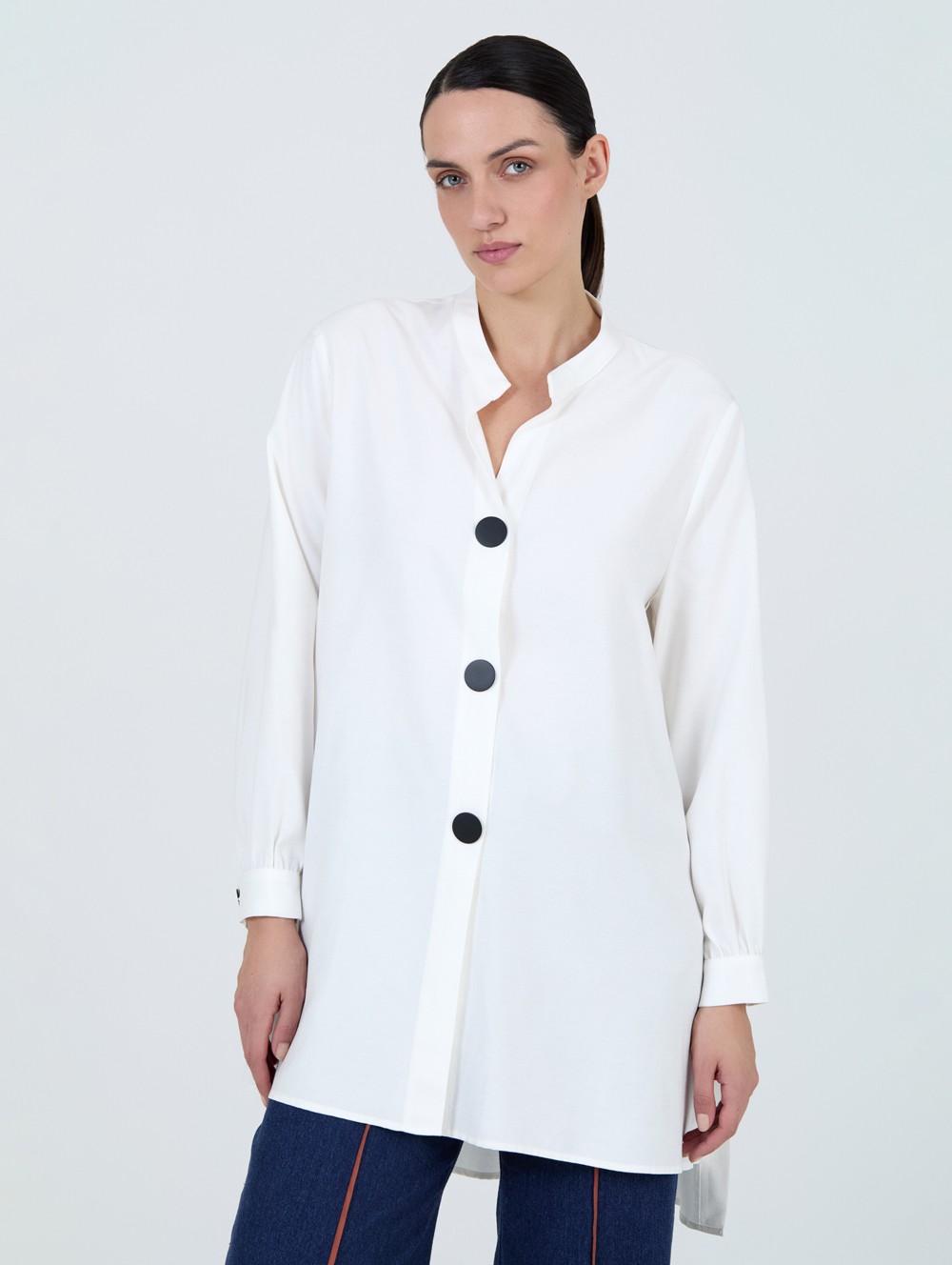 Chemise longue à bouton 1