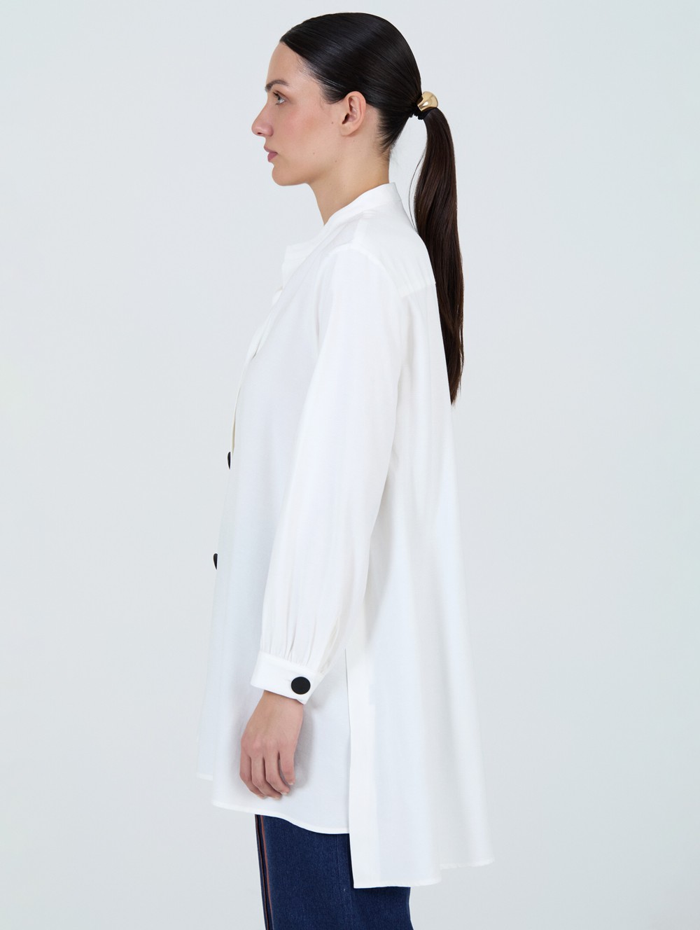 Chemise longue à bouton 3