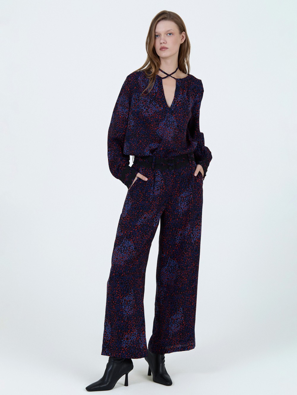 Animal print trouser