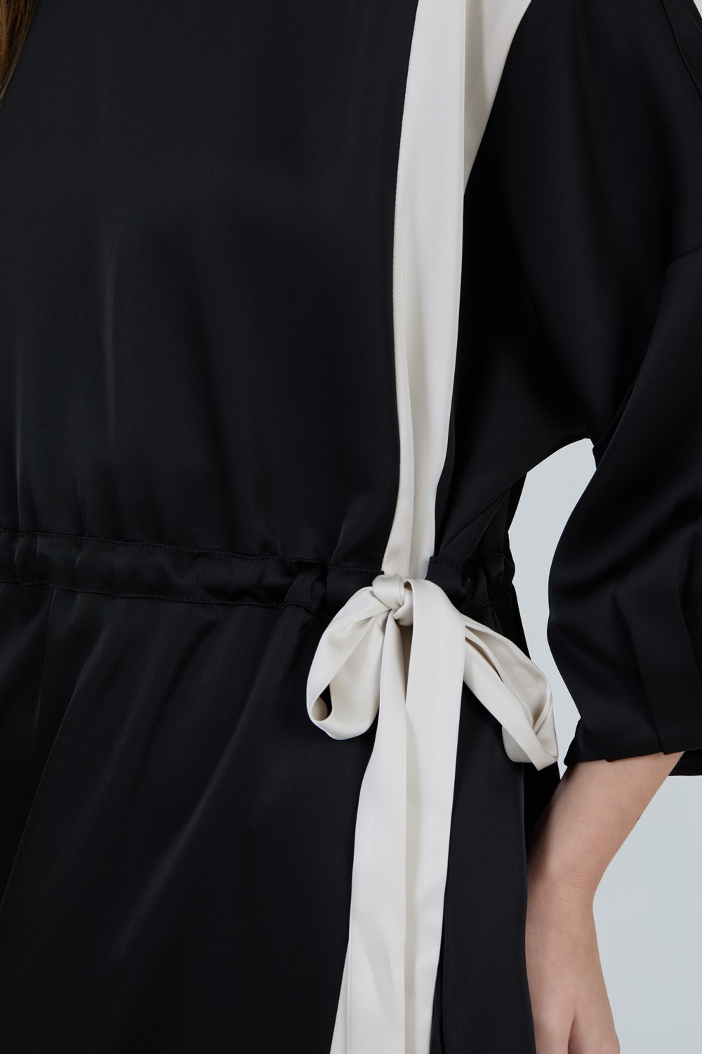 Vestido satén franja 1